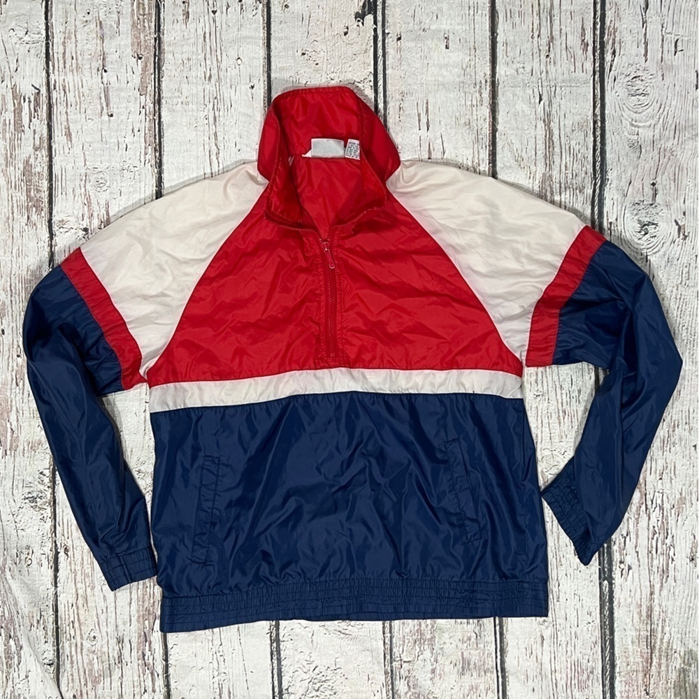 Vintage 1990s Profile Windbreaker Zip Up Lightweight Coat Jacket 90s